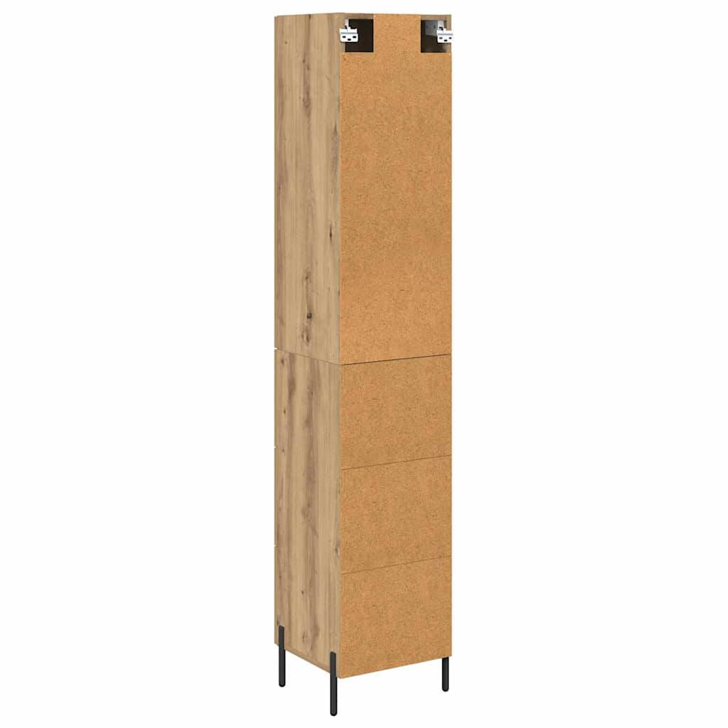 vidaXL Buffet haut chêne artisan 34,5 x 34 x 180 cm bois d'ingénierie