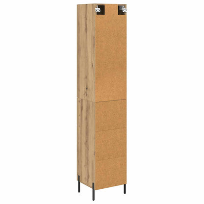 vidaXL Buffet haut chêne artisan 34,5 x 34 x 180 cm bois d'ingénierie