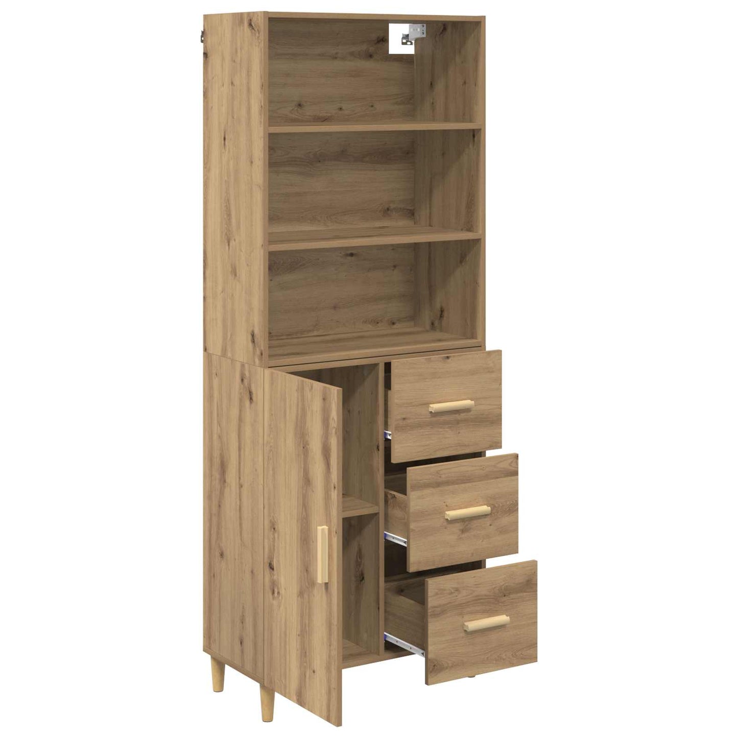vidaXL Highboard Artisan-Eiche 69,5 x 32,5 x 180 cm Holzwerkstoff