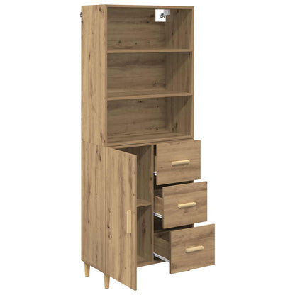vidaXL Highboard Artisan-Eiche 69,5 x 32,5 x 180 cm Holzwerkstoff