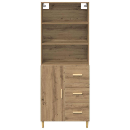 vidaXL Highboard Artisan-Eiche 69,5 x 32,5 x 180 cm Holzwerkstoff