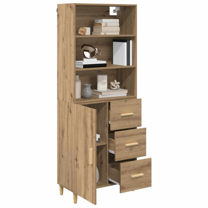 vidaXL Highboard Artisan-Eiche 69,5 x 32,5 x 180 cm Holzwerkstoff