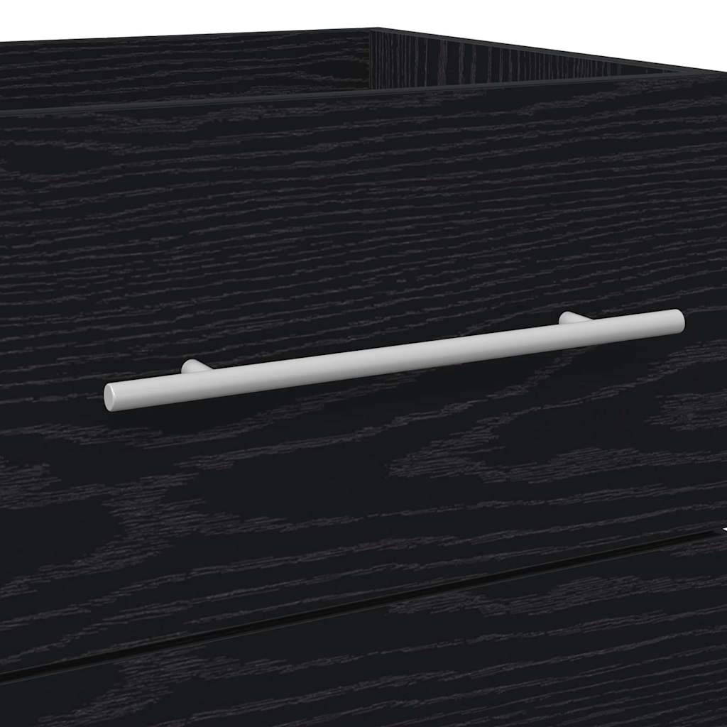 vidaXL Waschbeckenschrank mit Schubladen Schwarz 42 x 39 x 52 cm