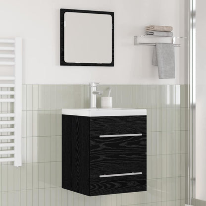 vidaXL Waschbeckenschrank mit Schubladen Schwarz 42 x 39 x 52 cm