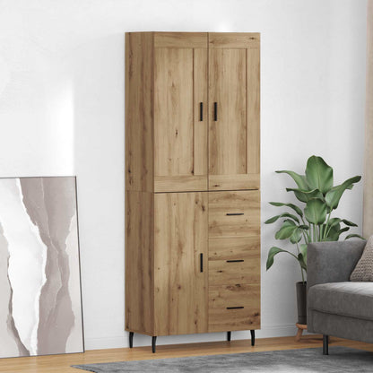 vidaXL Highboard mit Schubladen 2 pcs Artisan-Eiche Holzwerkstoff