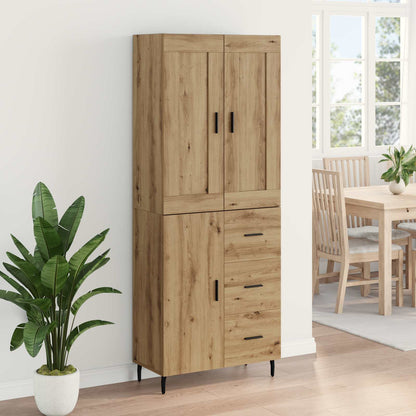 vidaXL Highboard mit Schubladen 2 pcs Artisan-Eiche Holzwerkstoff