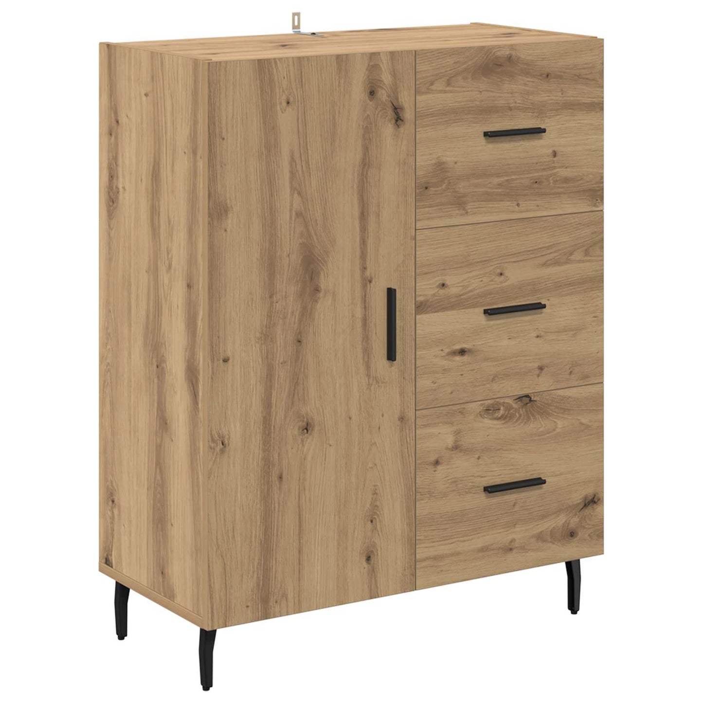vidaXL Highboard mit Schubladen 2 pcs Artisan-Eiche Holzwerkstoff