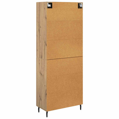 vidaXL Highboard mit Schubladen 2 pcs Artisan-Eiche Holzwerkstoff
