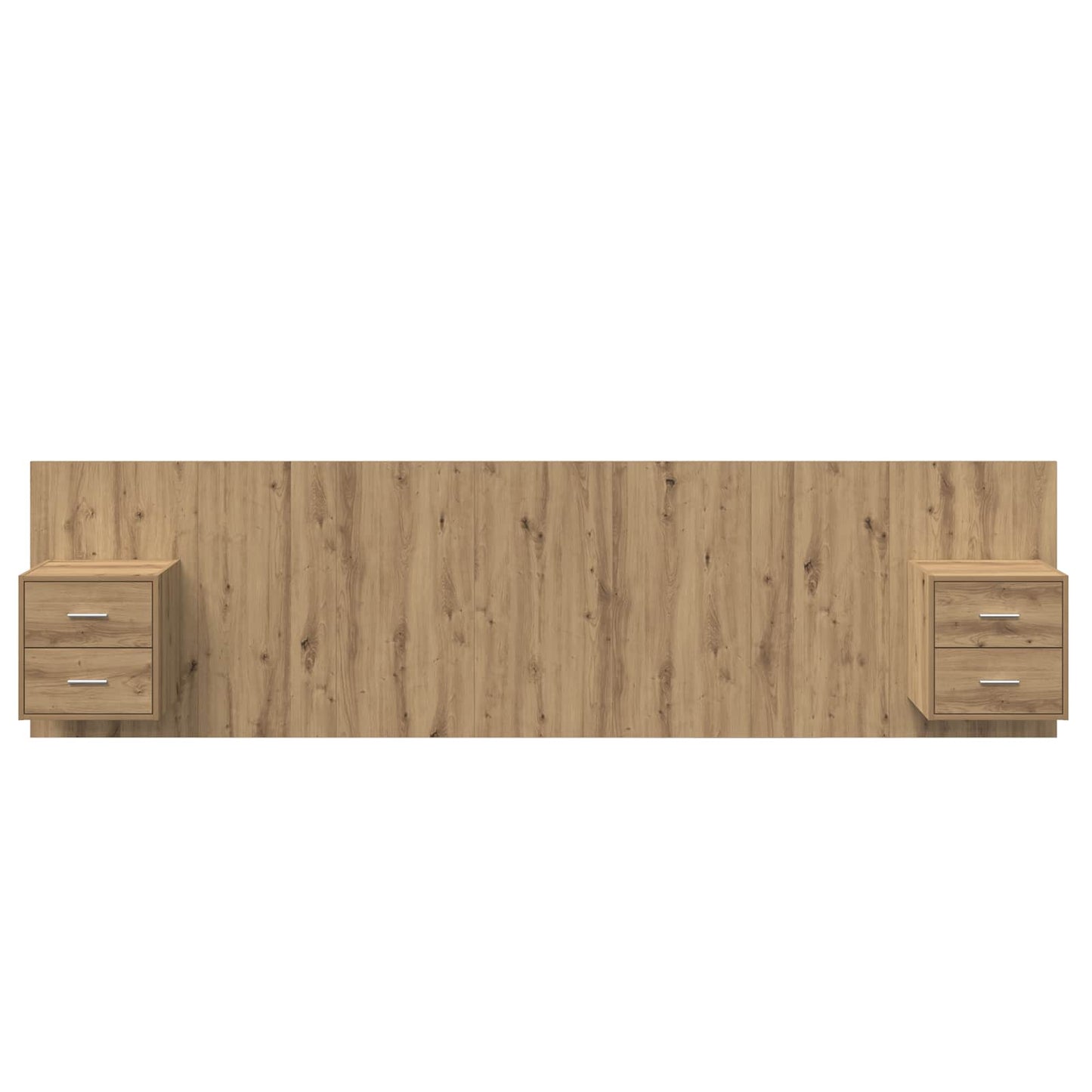 vidaXL Kopfteil mit Schrank 3 pcs Artisan-Eiche Holzwerkstoff