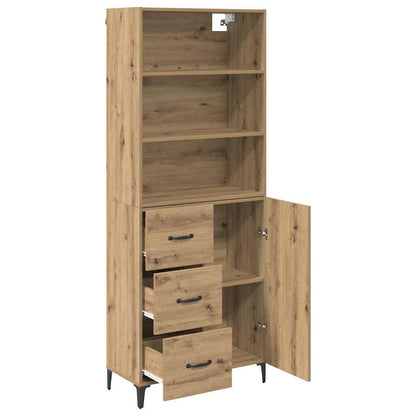 Highboard Artisan-Eiche 69,5 x 34 x 180 cm Holzwerkstoff