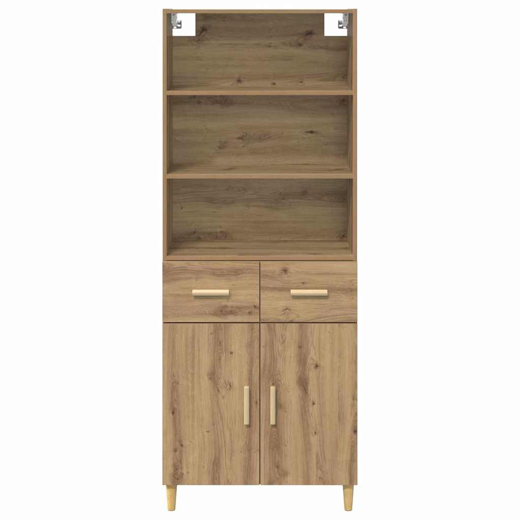 Highboard Artisan-Eiche 69,5 x 34 x 180 cm Holzwerkstoff