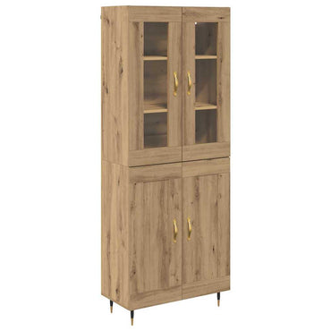 vidaXL Highboard 2 pcs Artisan-Eiche Holzwerkstoff