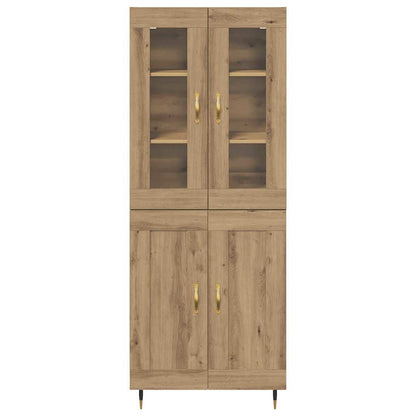 vidaXL Highboard 2 pcs Artisan-Eiche Holzwerkstoff