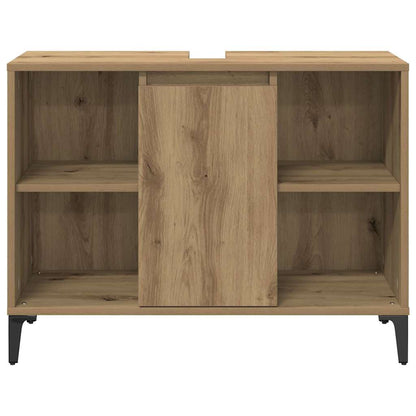 vidaXL Badezimmermöbel-Set mit Regal 3 pcs Artisan-Eiche Holzwerkstoff