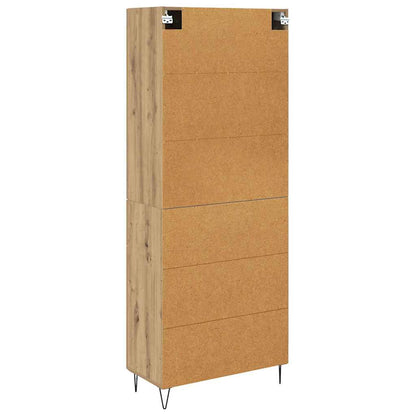 vidaXL Highboard Artisan-Eiche 69,5 x 34 x 180 cm Holzwerkstoff