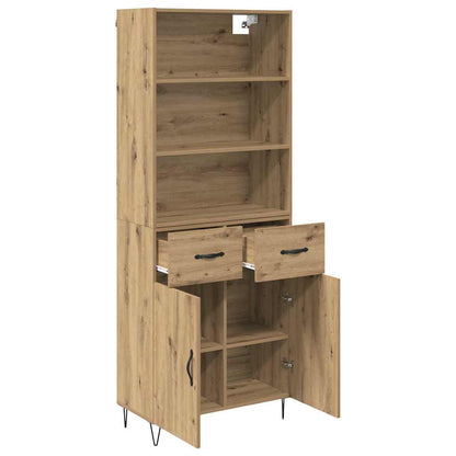 vidaXL Highboard mit Schubladen 2 pcs Artisan-Eiche Holzwerkstoff
