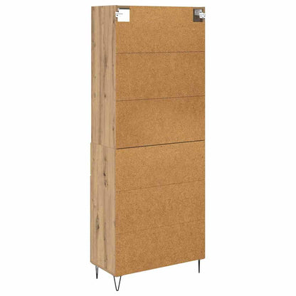 vidaXL Highboard mit Schubladen 2 pcs Artisan-Eiche Holzwerkstoff