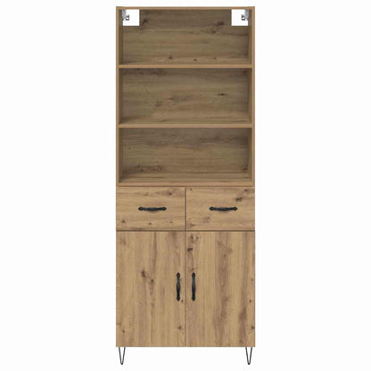 vidaXL Highboard mit Schubladen 2 pcs Artisan-Eiche Holzwerkstoff