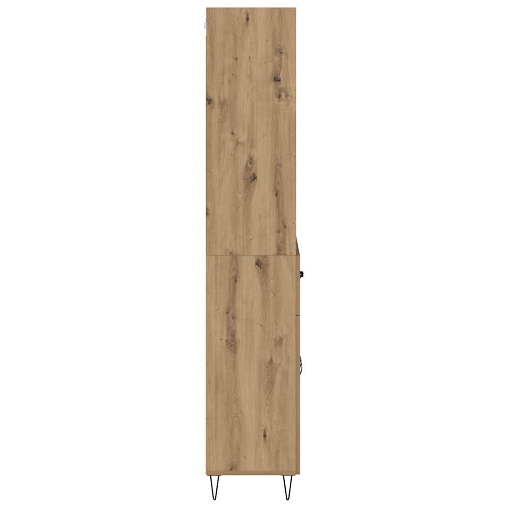 vidaXL Highboard mit Schubladen 2 pcs Artisan-Eiche Holzwerkstoff