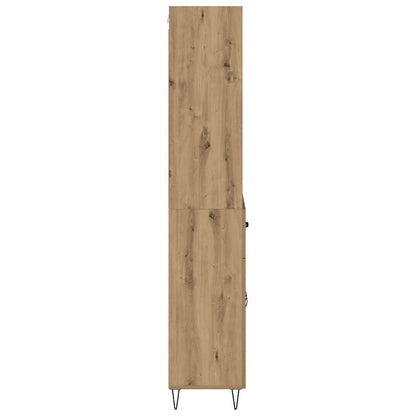 vidaXL Highboard mit Schubladen 2 pcs Artisan-Eiche Holzwerkstoff