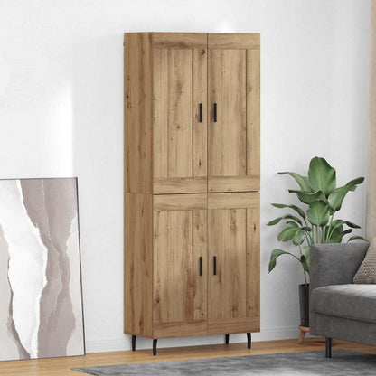vidaXL Highboard 2 pcs Artisan-Eiche Holzwerkstoff