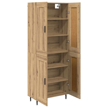 vidaXL Highboard 2 pcs Artisan-Eiche Holzwerkstoff