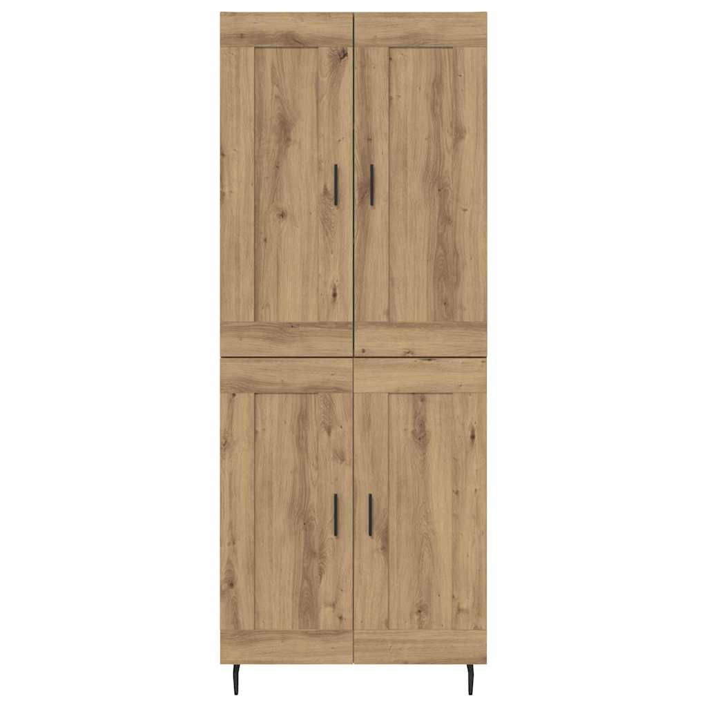vidaXL Highboard 2 pcs Artisan-Eiche Holzwerkstoff