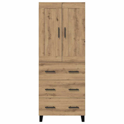 vidaXL Buffet haut chêne artisan 69,5 x 34 x 180 cm bois d'ingénierie