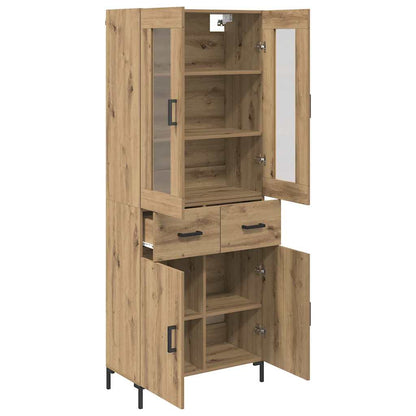 Highboard mit Schubladen 2 pcs Artisan-Eiche Holzwerkstoff