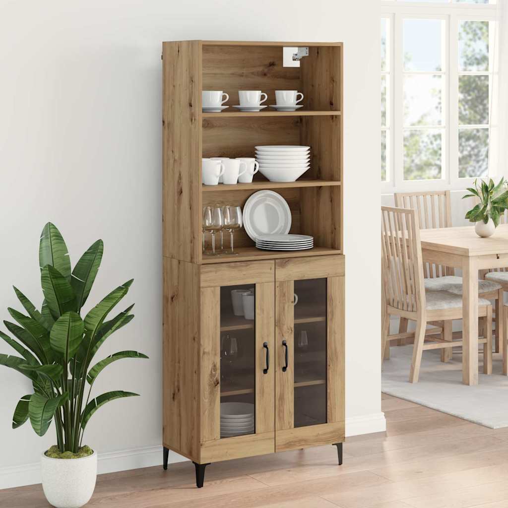 Highboard Artisan-Eiche 69,5 x 34 x 180 cm Holzwerkstoff