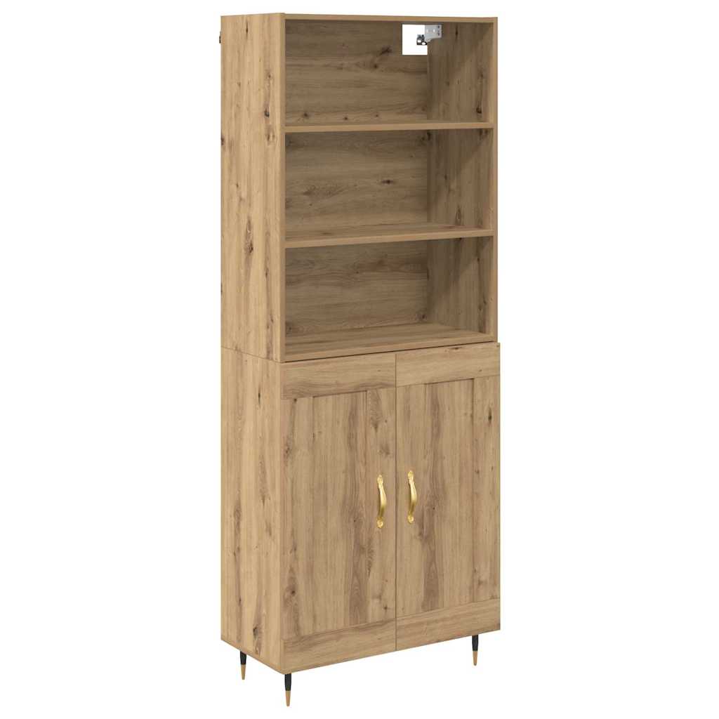 Highboard Artisan-Eiche 69,5 x 34 x 180 cm Holzwerkstoff