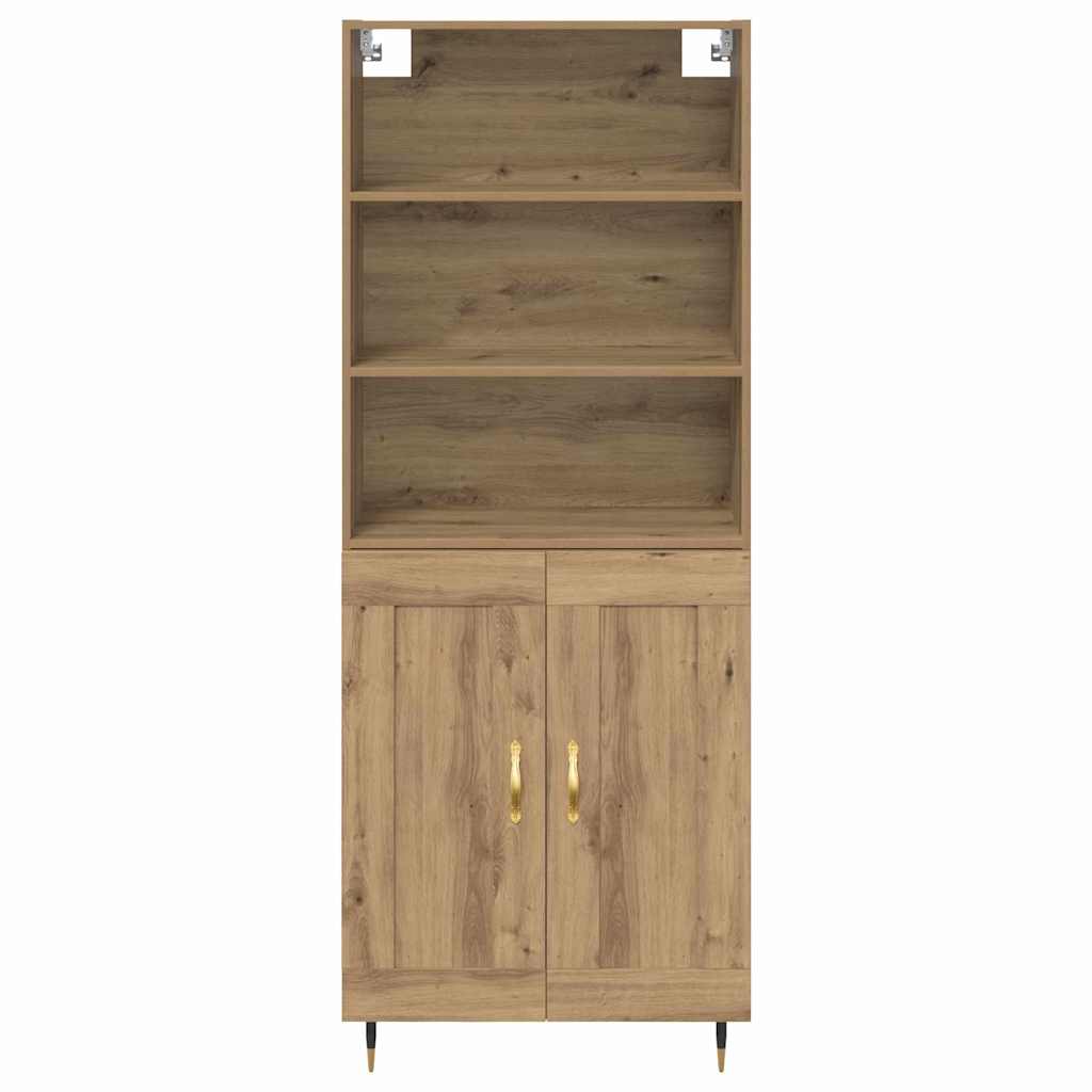 Highboard Artisan-Eiche 69,5 x 34 x 180 cm Holzwerkstoff