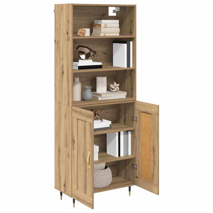 Highboard Artisan-Eiche 69,5 x 34 x 180 cm Holzwerkstoff