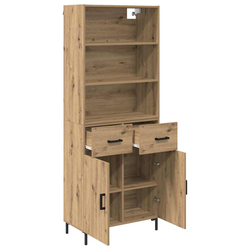 Highboard Artisan-Eiche 69,5 x 34 x 180 cm Holzwerkstoff
