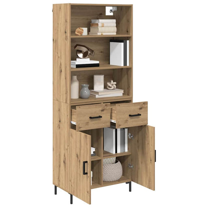 Highboard Artisan-Eiche 69,5 x 34 x 180 cm Holzwerkstoff