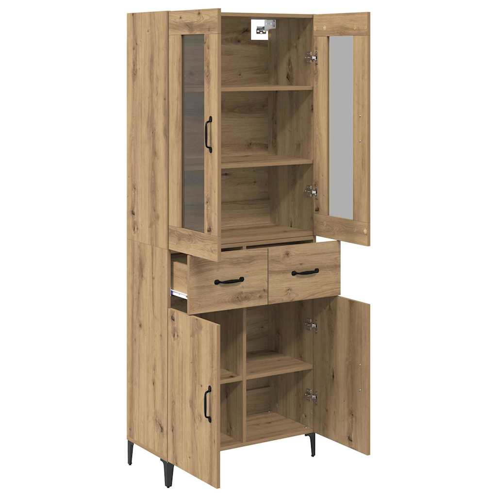 Highboard Artisan-Eiche 69,5 x 34 x 180 cm Holzwerkstoff