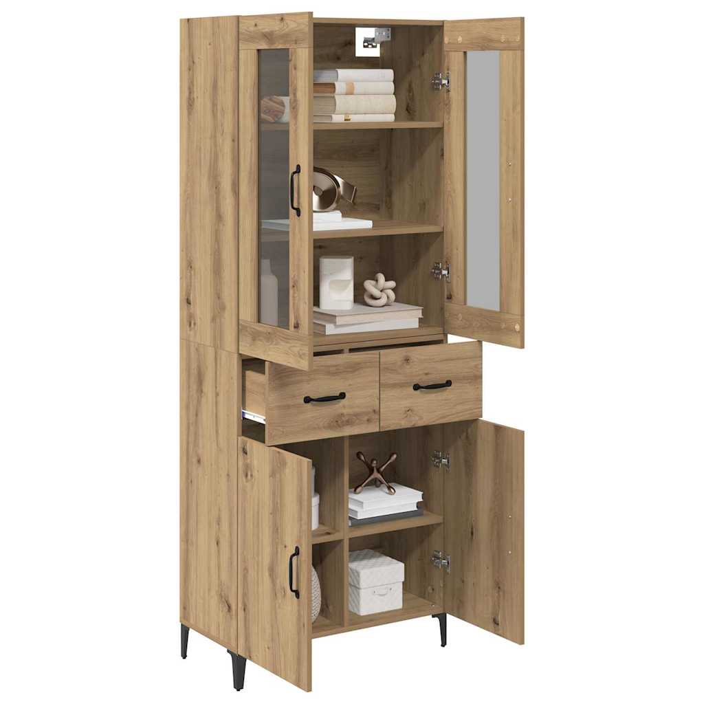 Highboard Artisan-Eiche 69,5 x 34 x 180 cm Holzwerkstoff
