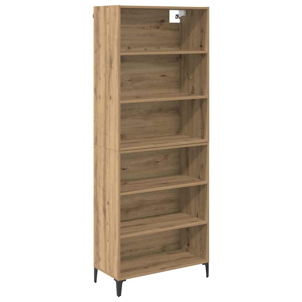 Highboard Artisan-Eiche 69,5 x 34 x 180 cm Holzwerkstoff