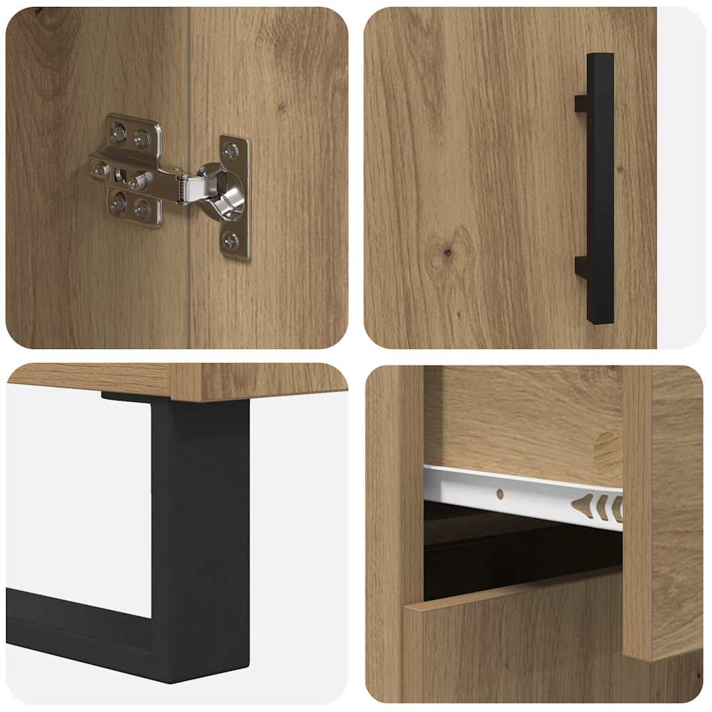 vidaXL Highboard mit Schubladen 2 pcs Artisan-Eiche 69,5 x 34 x 180 cm