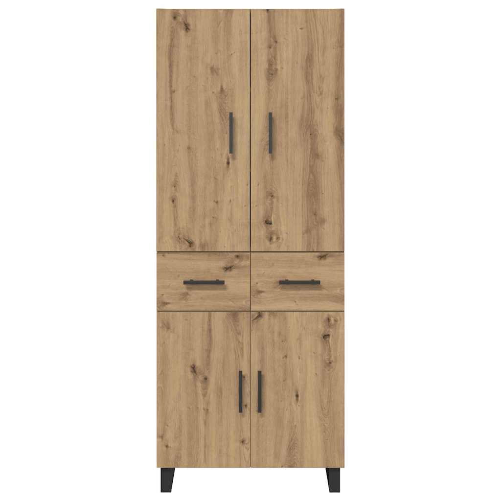 vidaXL Highboard mit Schubladen 2 pcs Artisan-Eiche 69,5 x 34 x 180 cm