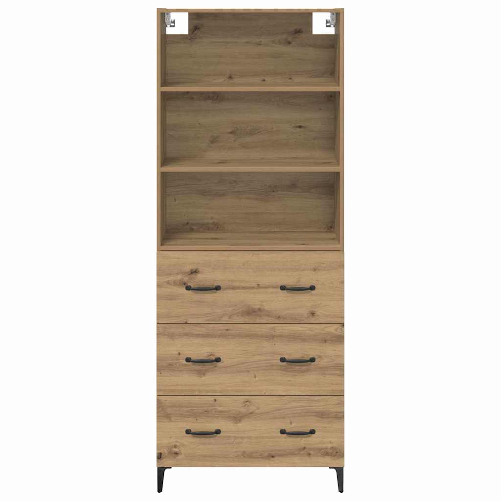 vidaXL Highboard Artisan-Eiche 69,5 x 34 x 180 cm Holzwerkstoff