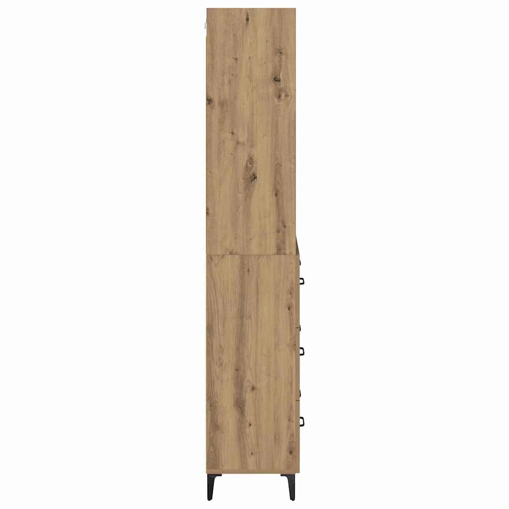 vidaXL Highboard Artisan-Eiche 69,5 x 34 x 180 cm Holzwerkstoff