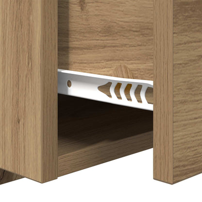 Kopfteil mit Schrank 3 pcs Artisan-Eiche Holzwerkstoff