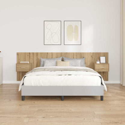 vidaXL Kopfteil mit Schrank 3 pcs Artisan-Eiche Holzwerkstoff