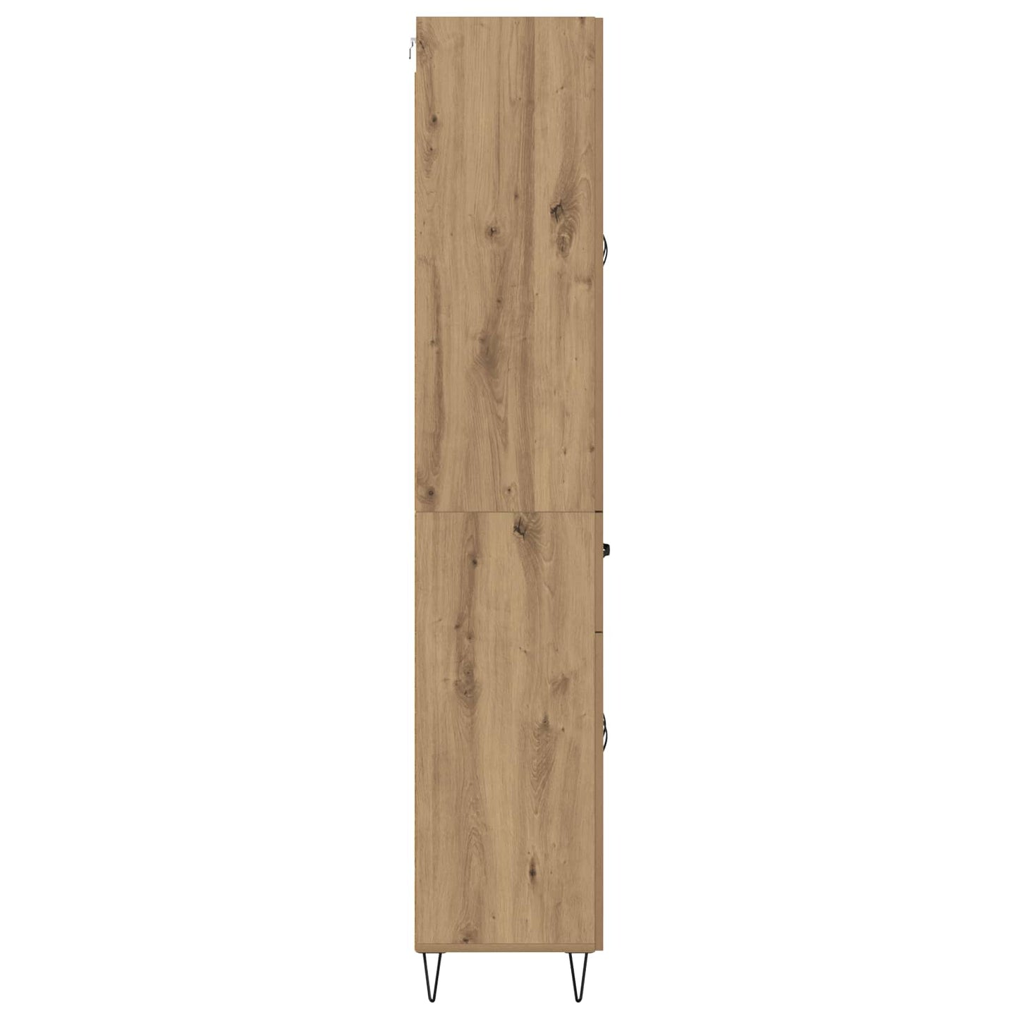 vidaXL Highboard 2 pcs Artisan-Eiche Ingenieurholz und Glas