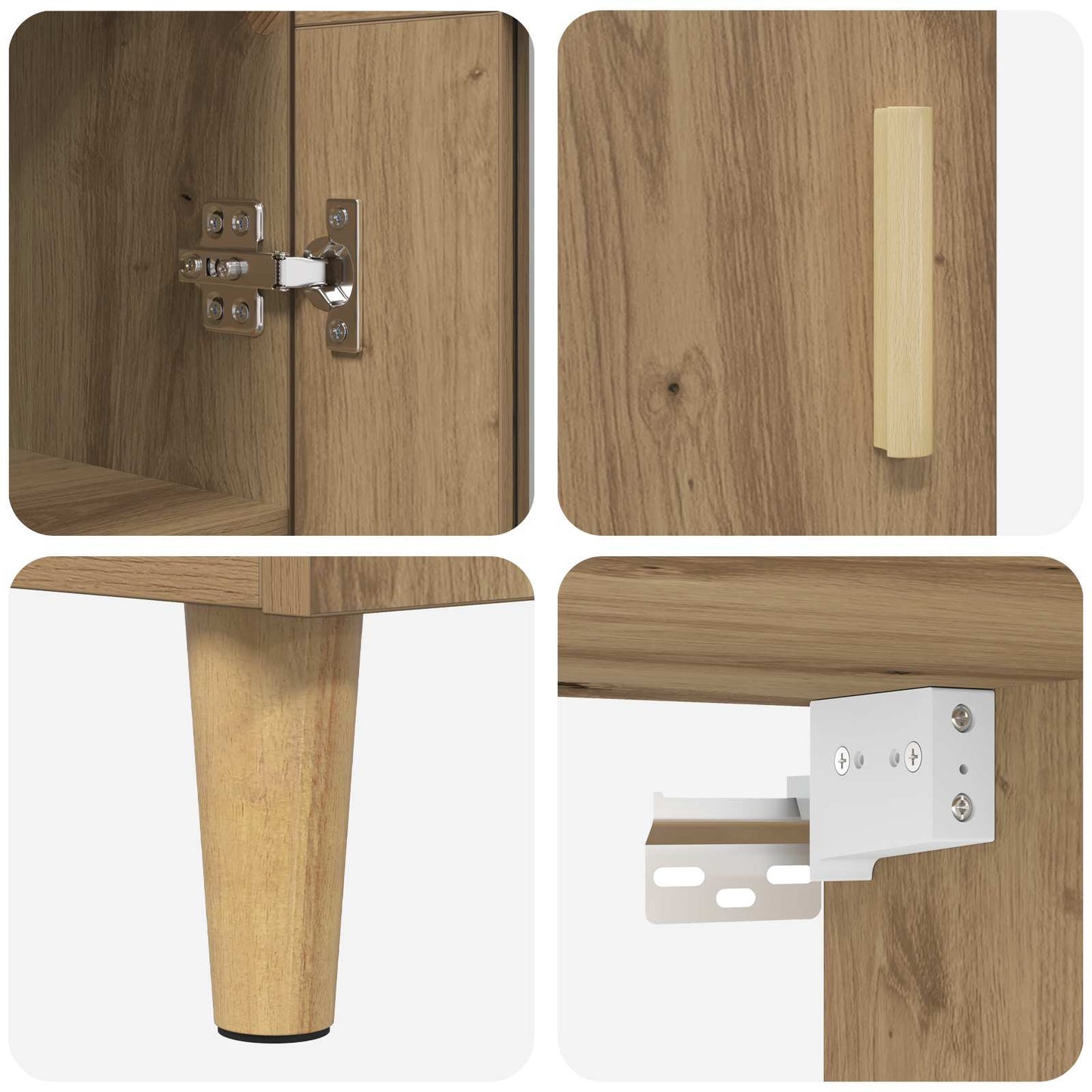 Highboard Artisan-Eiche 69,5 x 34 x 180 cm