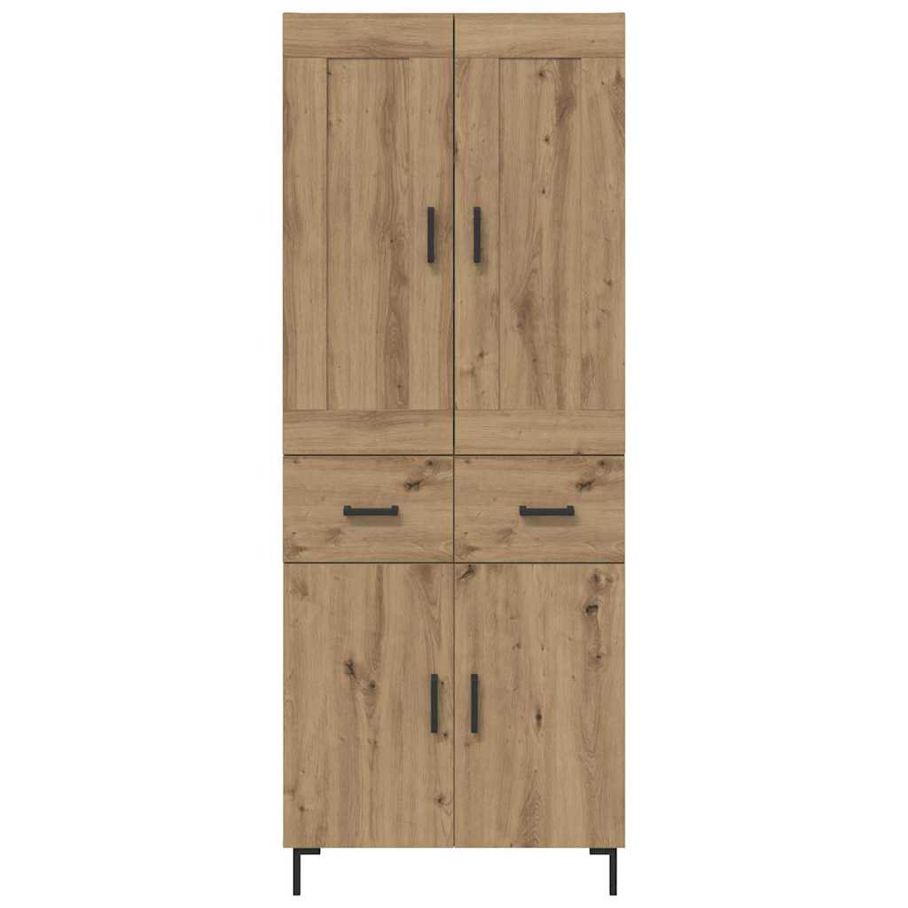 vidaXL Highboard mit Schubladen 2 pcs Artisan-Eiche Holzwerkstoff