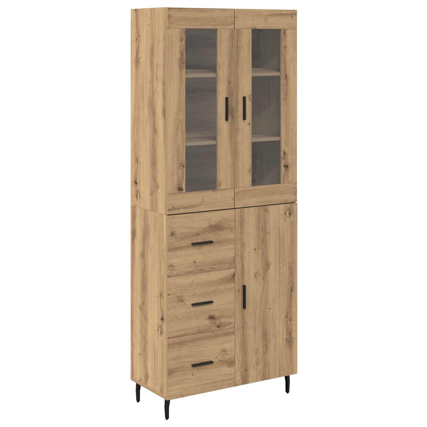 Highboard mit Schubladen 2 pcs Artisan-Eiche Holzwerkstoff