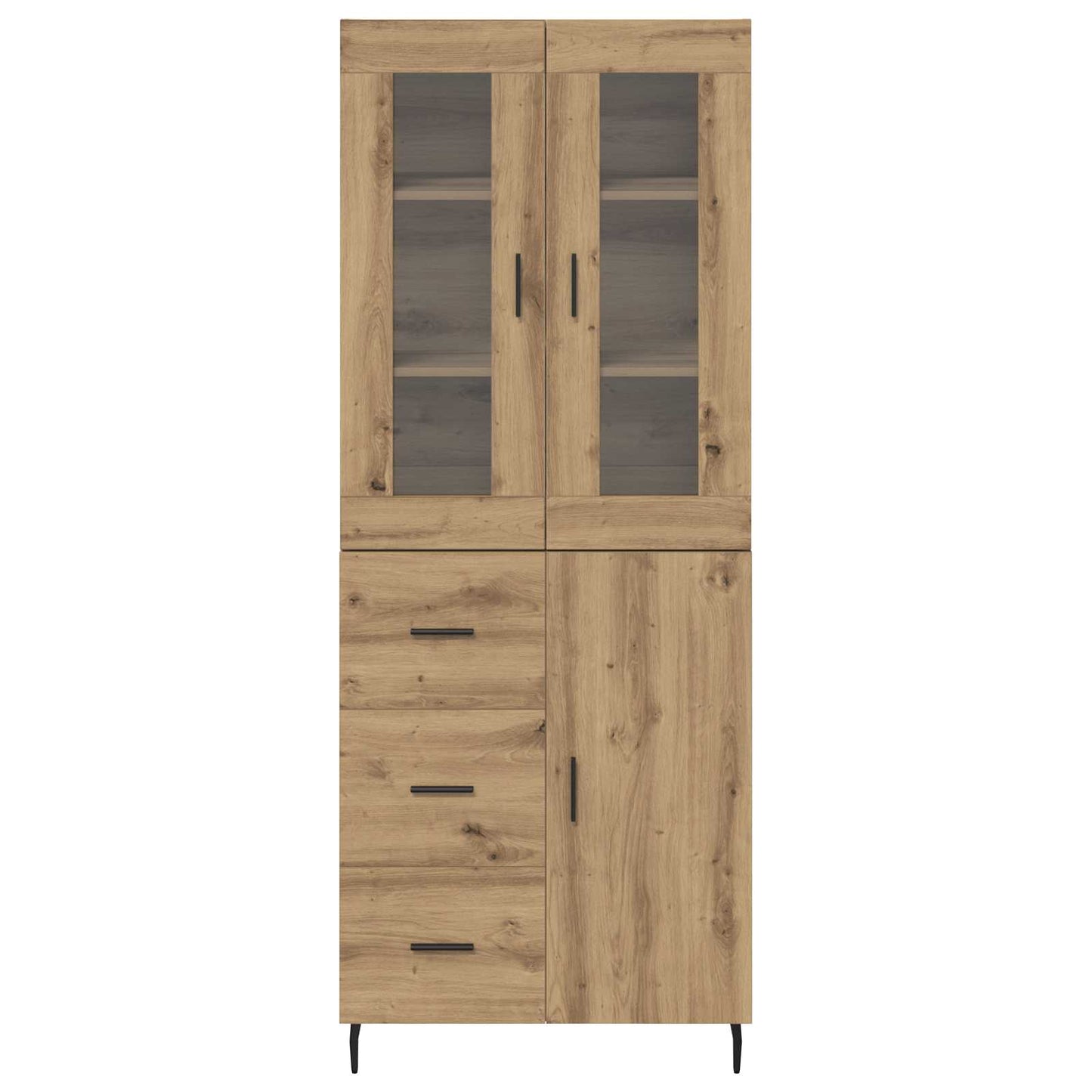 Highboard mit Schubladen 2 pcs Artisan-Eiche Holzwerkstoff