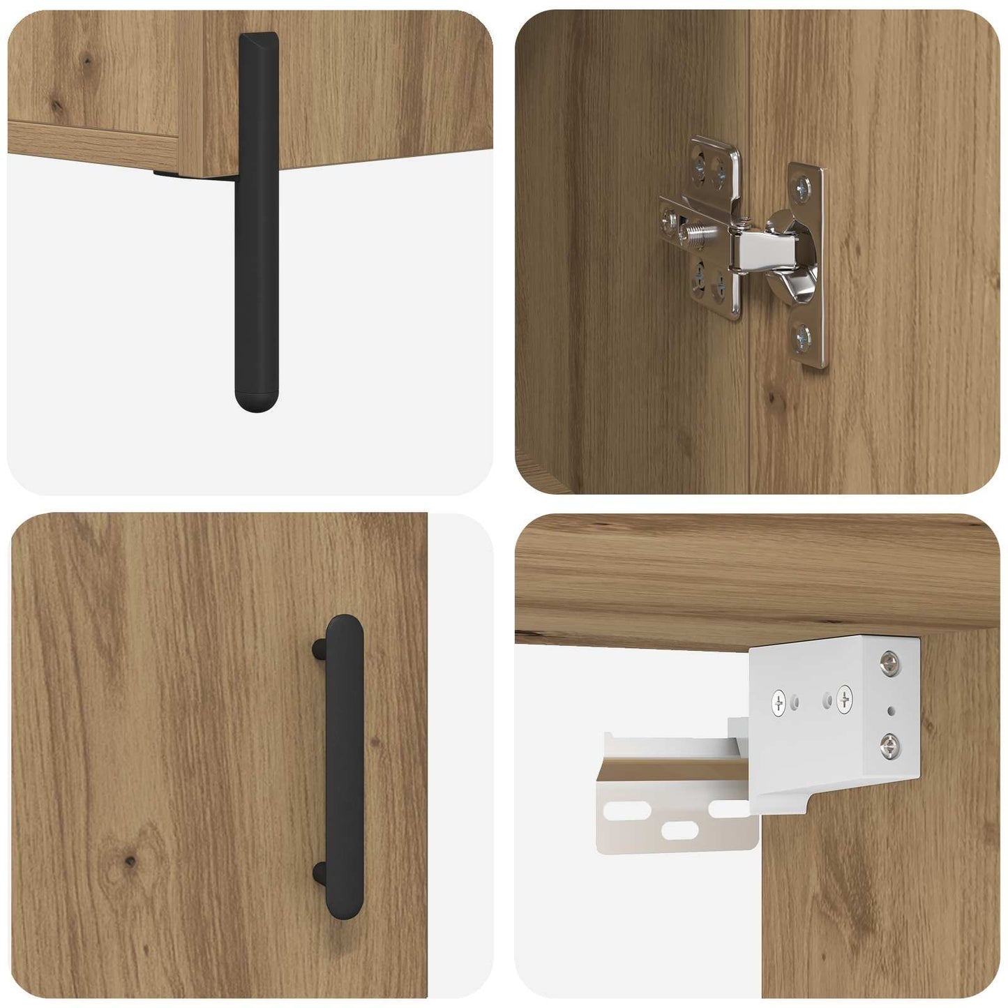 vidaXL Highboard Artisan-Eiche 69,5 x 34 x 180 cm Holzwerkstoff